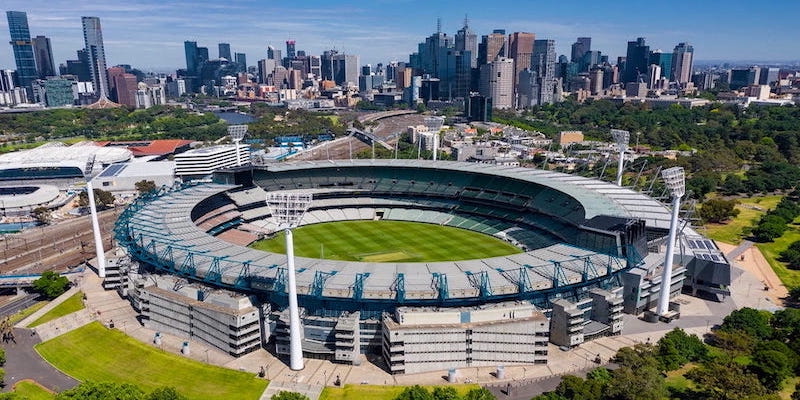 Sân vận động Cricket Melbourne ở Úc là một trong những sân vận động lớn nhất 
